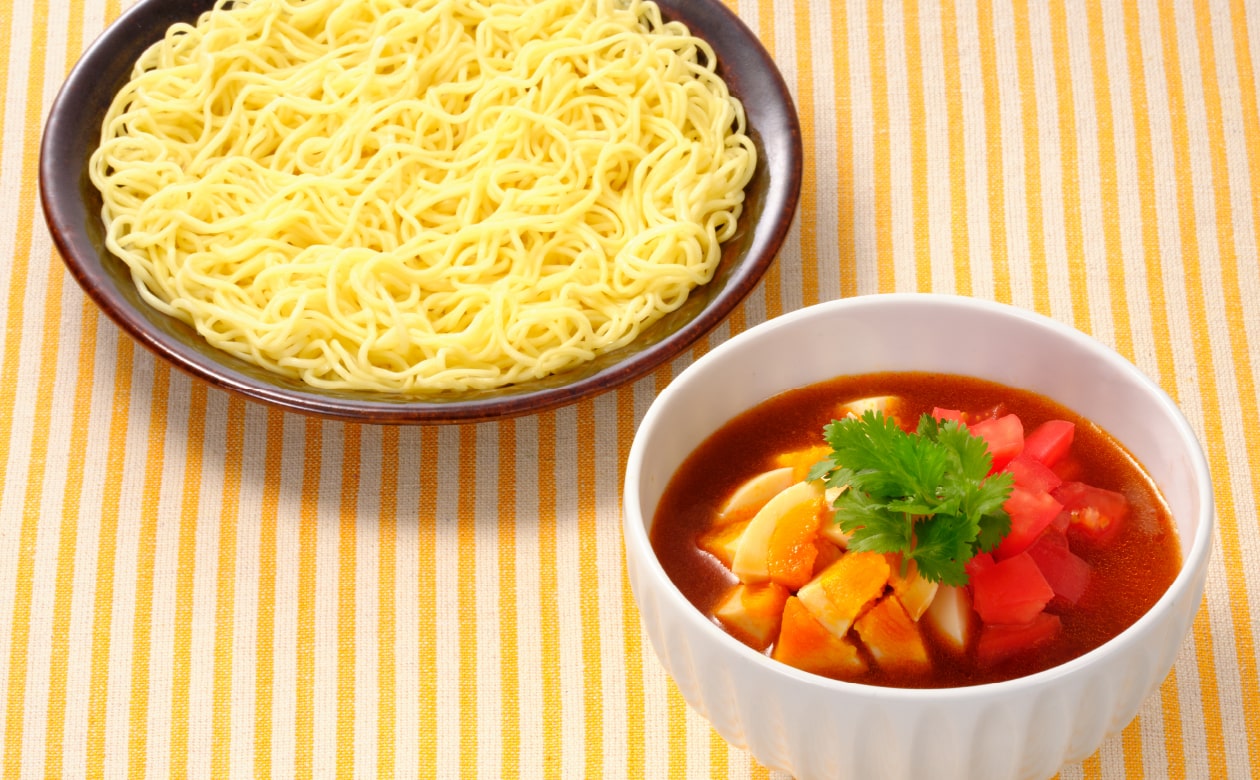 トマたま冷やし酸辣つけ麺
