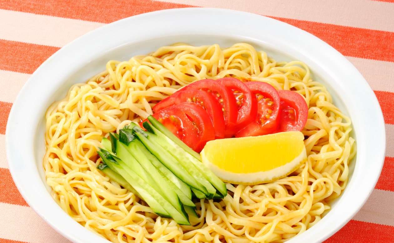 レモンと夏野菜の冷やし醤油麺