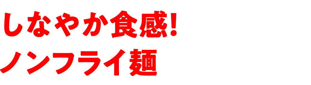 しなやか食感！ノンフライ麺